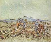 Vincent Van Gogh Peasants Lifting Potatoes (nn04) Spain oil painting reproduction